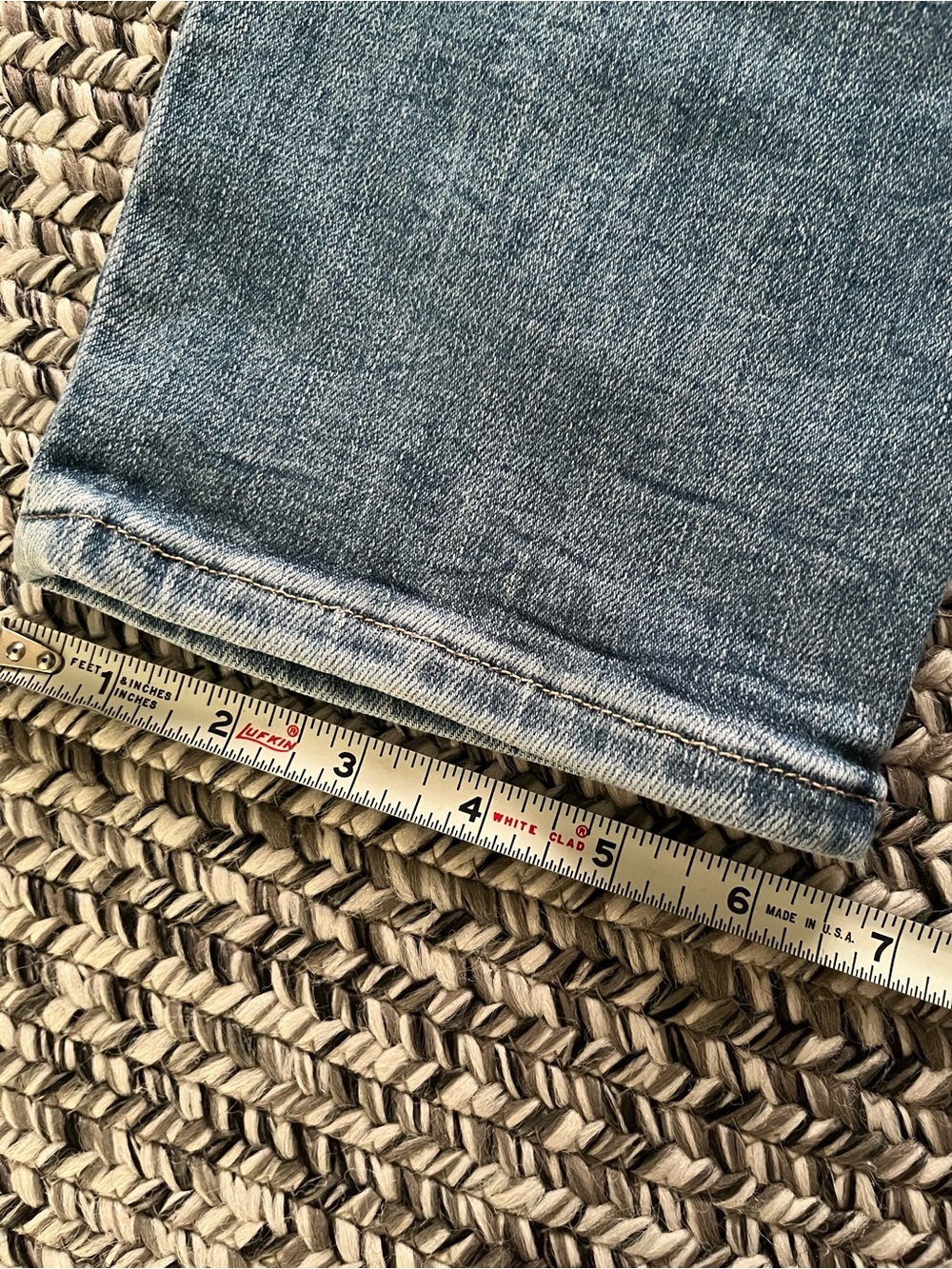 AllSaints Cigarette Slim light wash blue Jeans men’s 36” stretch denim - Picture 9 of 10